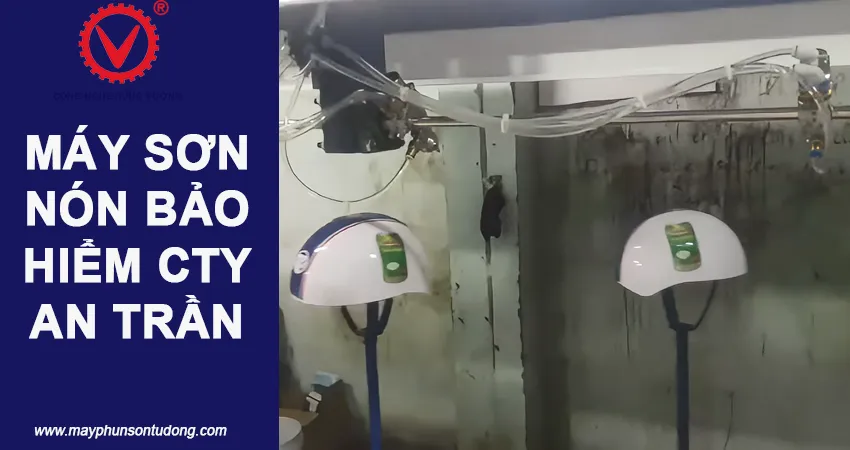 máy sơn nón bảo hiểm công ty An Trần