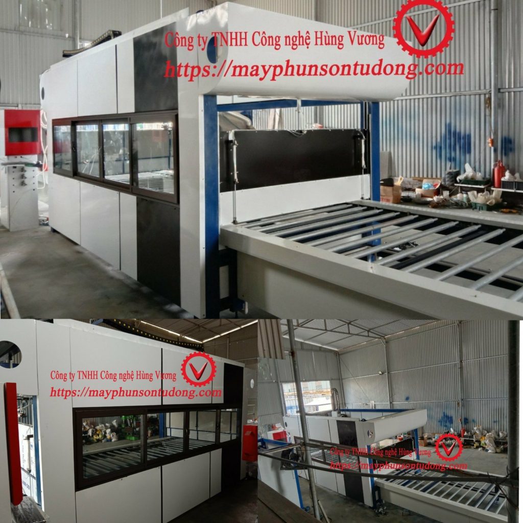 máy phun sơn tự động băng chuyền Một số hình ảnh máy sơn băng chuyền tự động