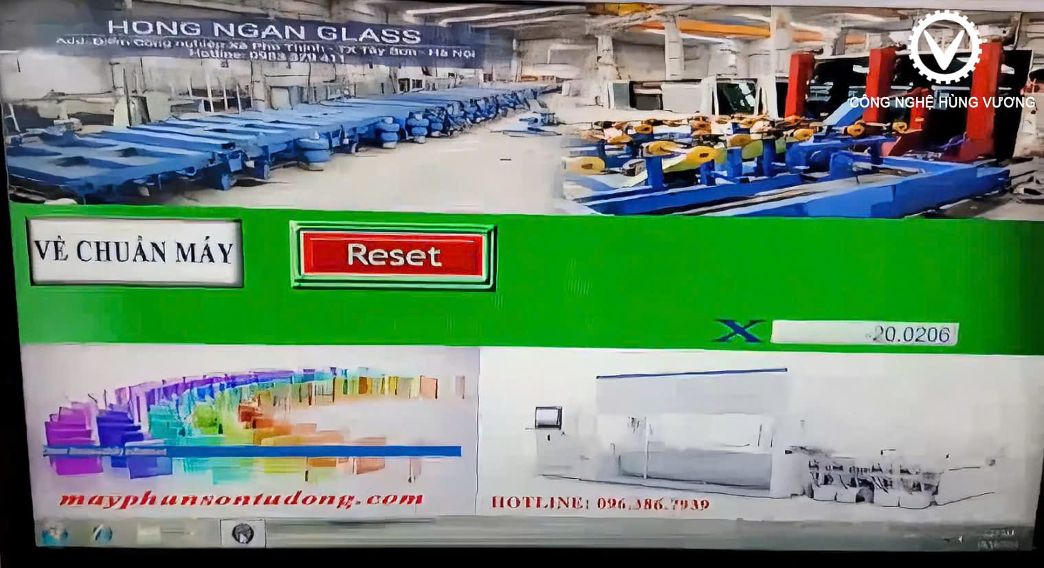 bàn giao máy phun sơn tự động kính cho công ty Hồng Ngạn bàn giao máy phun sơn tự động kính cho công ty Hồng Ngạn