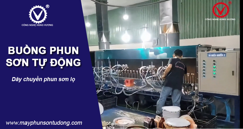 dây chuyền phun sơn lọ tự động