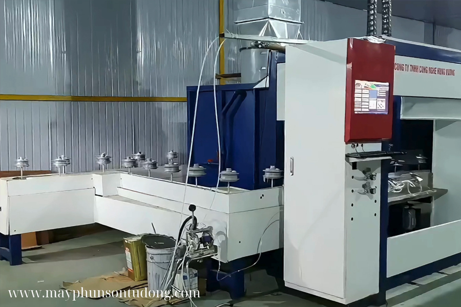 Dây chuyền sơn vành bánh xe tự động