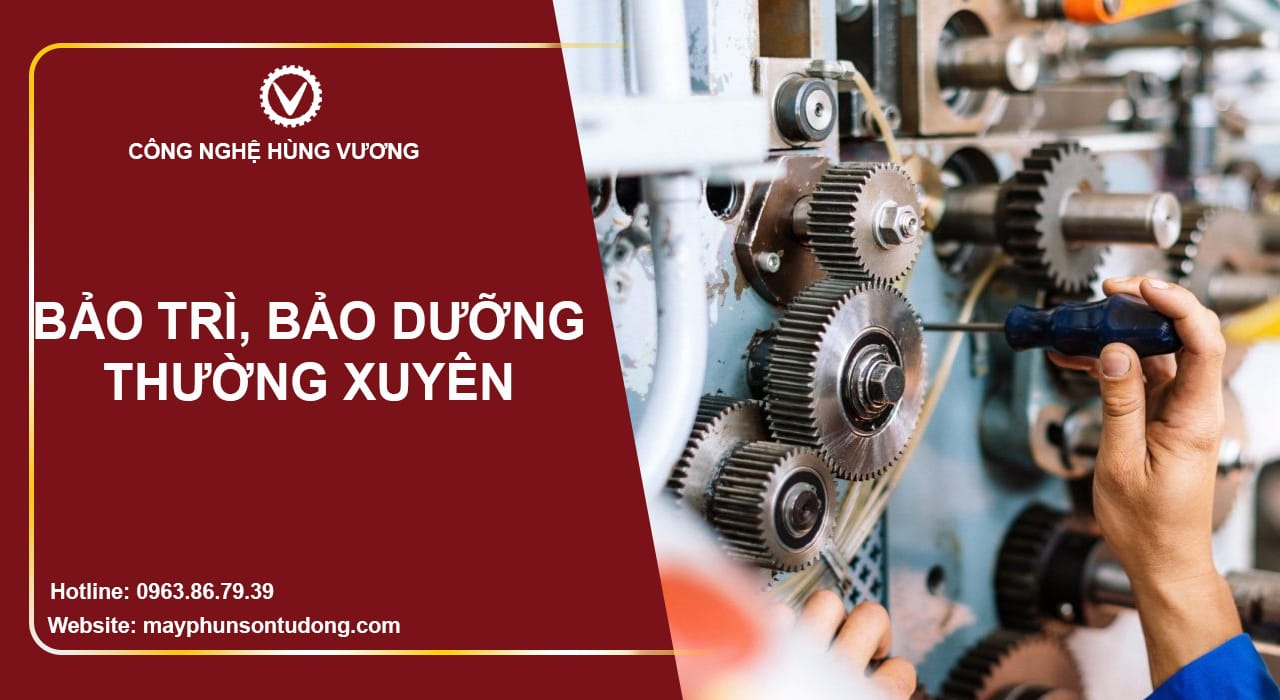 bảo dưỡng sử dụng máy phun sơn tự động thường xuyên