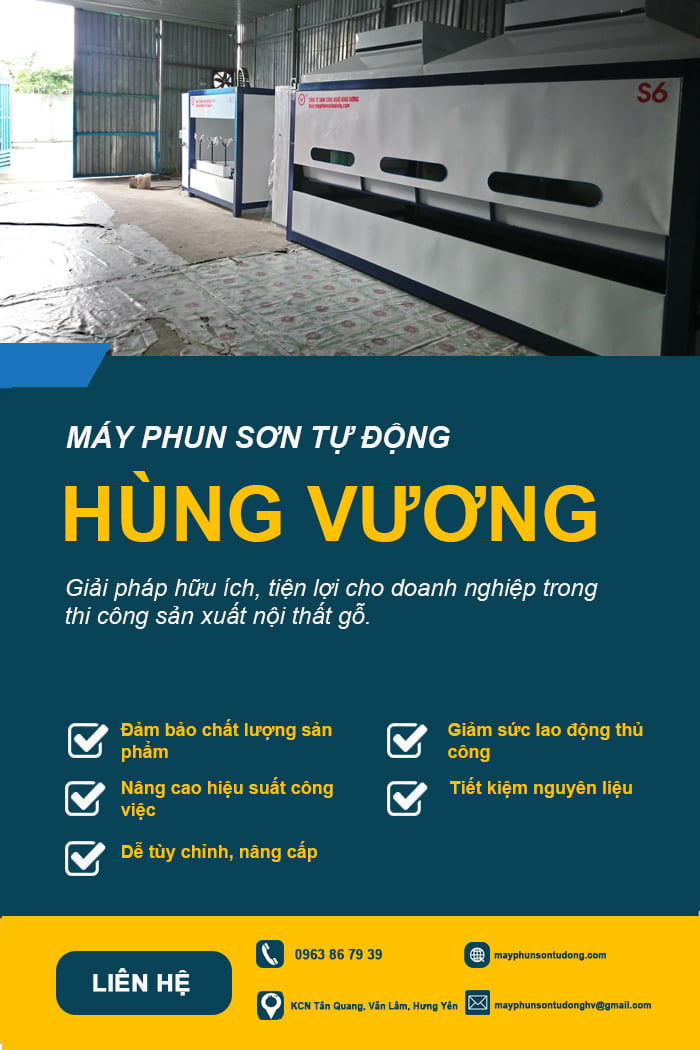 máy phun sơn tự động cho gỗ nội thất