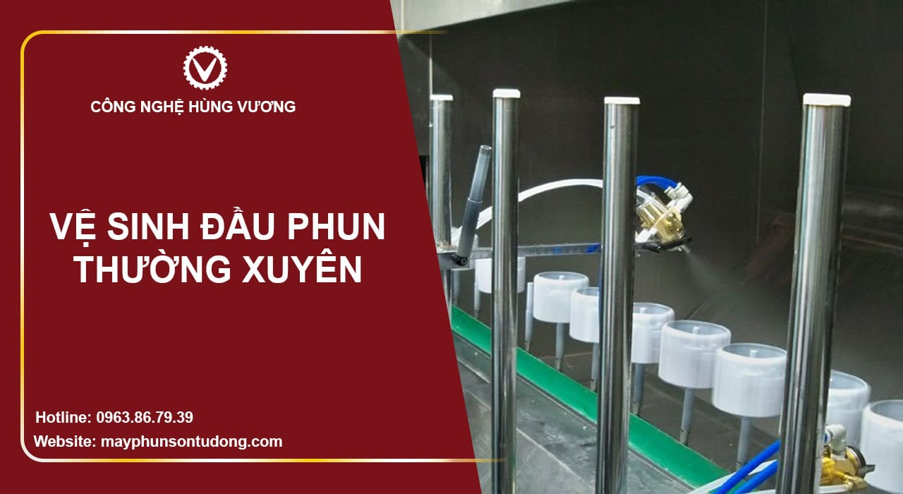 vệ sinh đầu phun sơn thường xuyên sau khi sử dụng máy phun sơn tự động