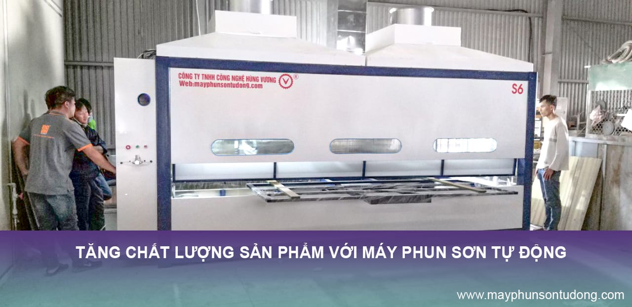 máy phun sơn tự động gỗ nội thất