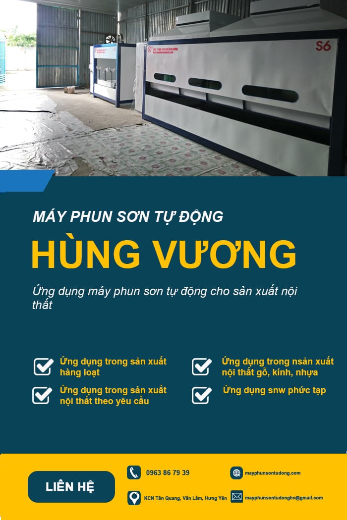 ứng dụng máy phun sơn tự động nội thất